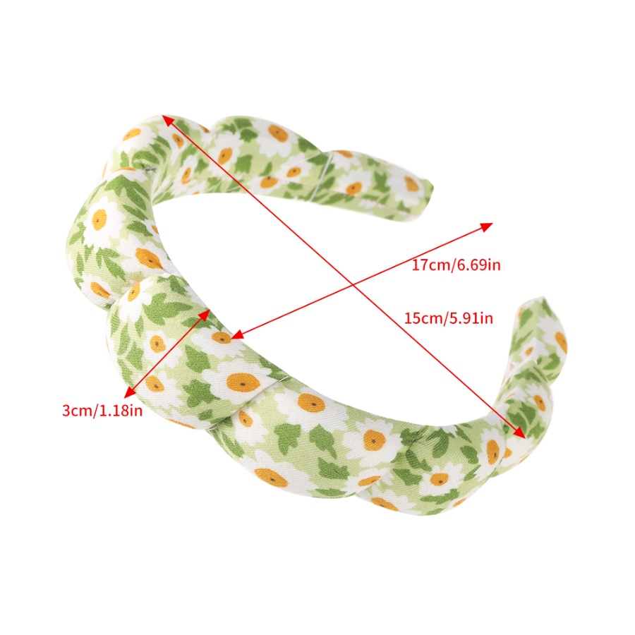 Băng Đô Cài Tóc Xốp In Họa Tiết Hoa Phong Cách Hàn Quốc Mới Cho Nữ