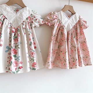 váy suông cổ ren 2117 thô lụa