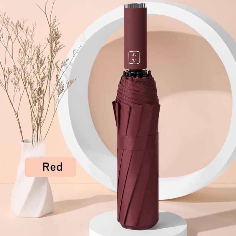 Dù che nắng LOCO FISH chất liệu vinyl tự động gấp ba lần họa tiết cá phong cách công sở