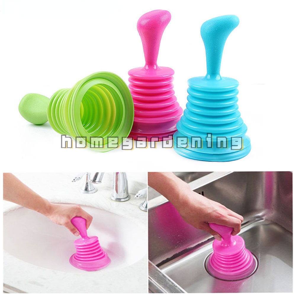 Dụng Cụ Thông Ống Thoát Nước Bồn Rửa Chén / Nhà Tắm Dạng Bóp Có Giác Hút Mạnh