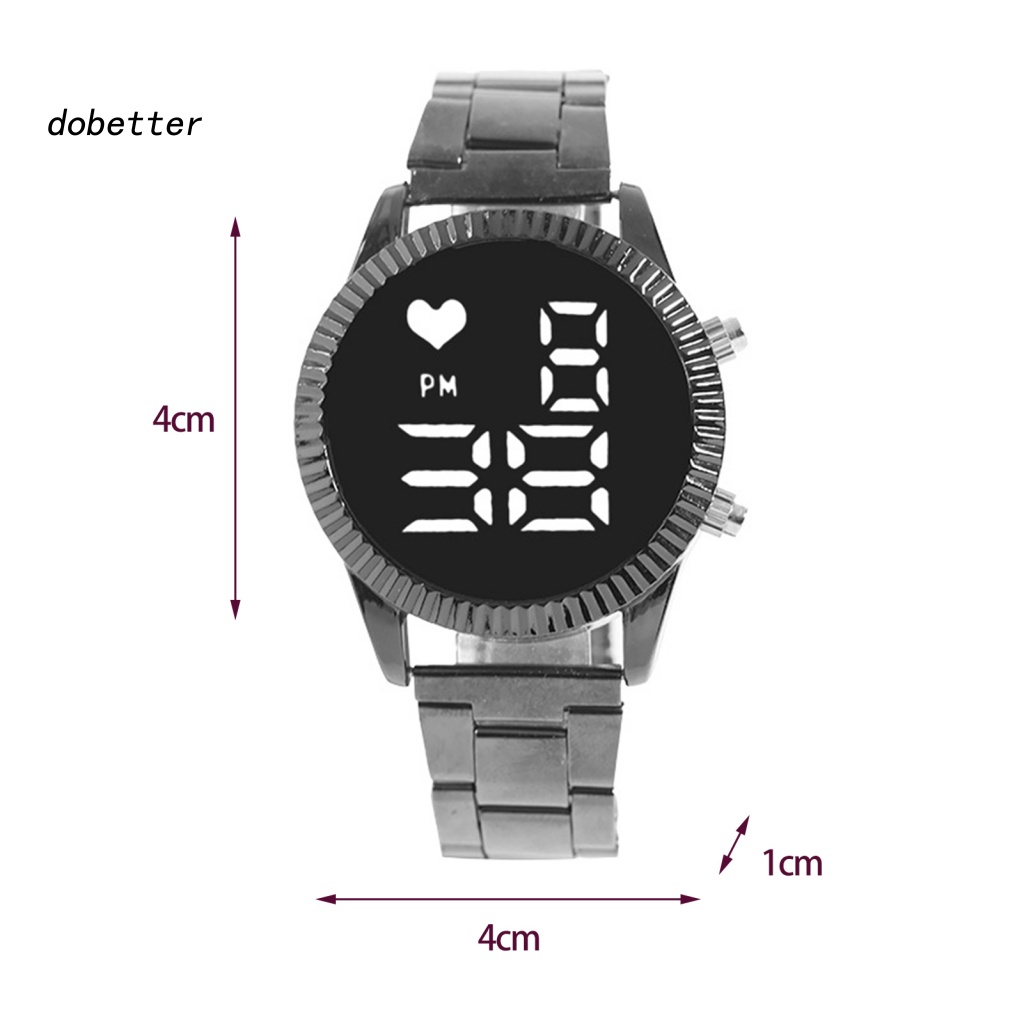 &lt; Dobetter &gt; Đồng Hồ Điện Tử Màn Hình LED Tròn Cỡ Lớn Dây Hợp Kim Hiển Thị Thời Gian Chính Xác Nhiều Màu Sắc Tùy Chọn Thể Thao