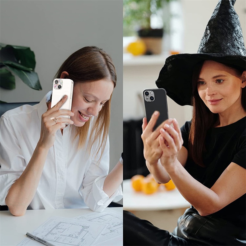 Miếng bảo vệ camera điện thoại đính đá 3D thích hợp cho iPhone 11 12 13 14 Pro Max Plus 12 Mini 14Pro 13Pro
