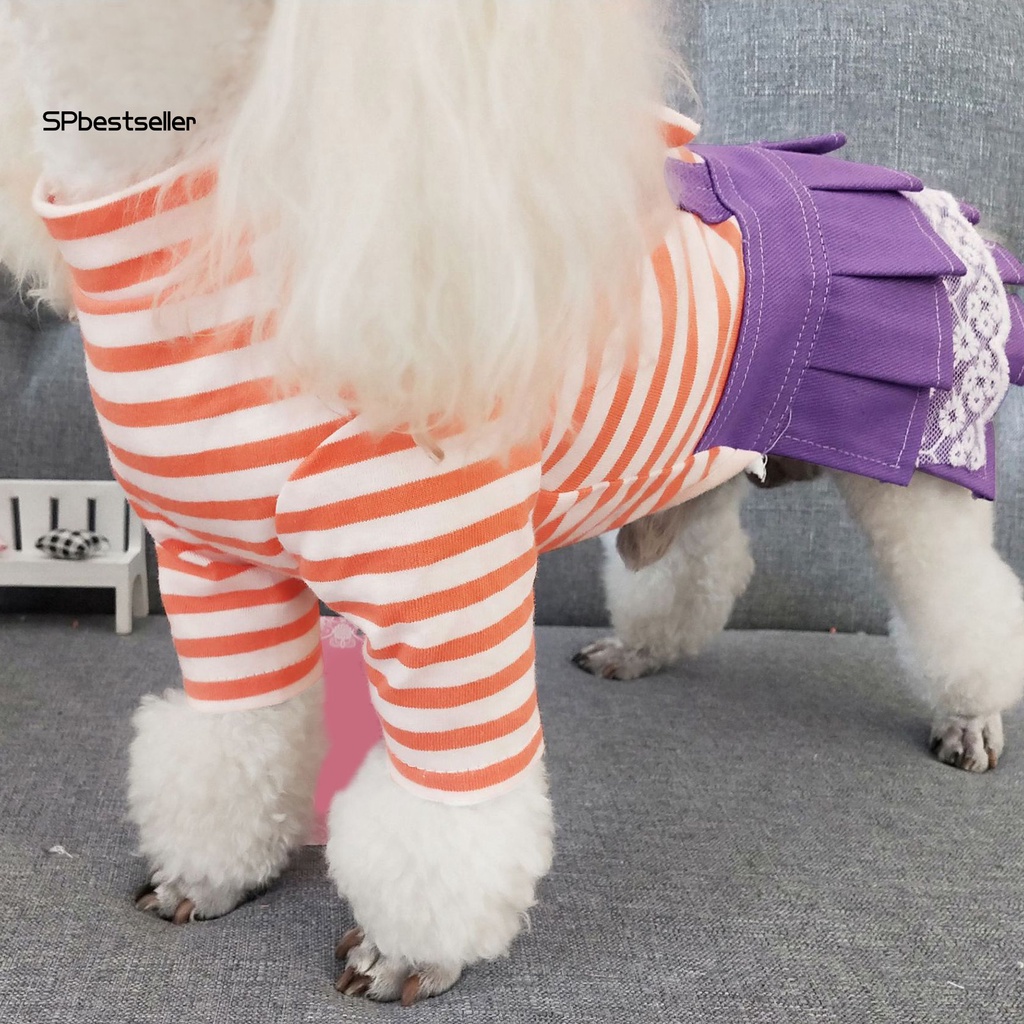 Spbestsellkr Đầm Cotton Mềm Mại Chống Phai Màu Mặc Hàng Ngày Cho Cún Cưng