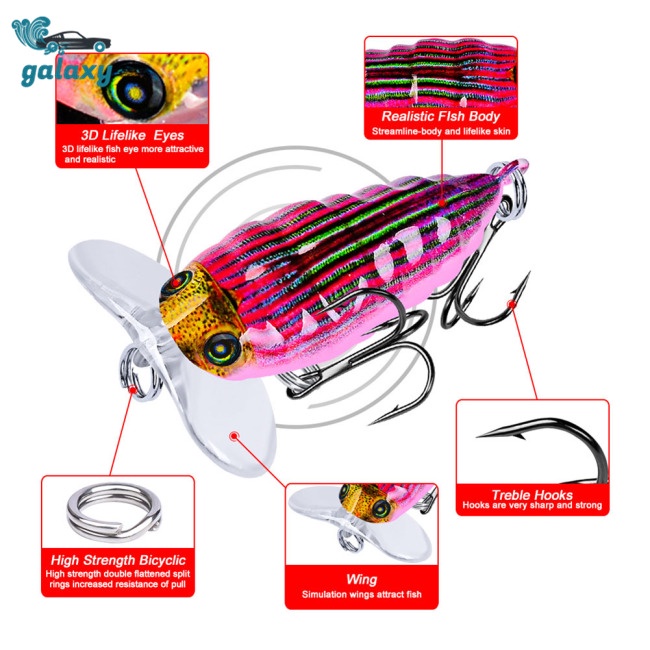 Galaxy Mồi Giả Câu Cá 3d 4cm / 4g