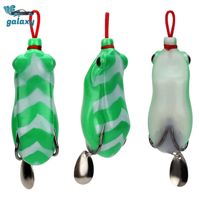 Mồi Câu Cá Giả Bằng Silicon Hình Ếch Có Hai Móc Xoay Được