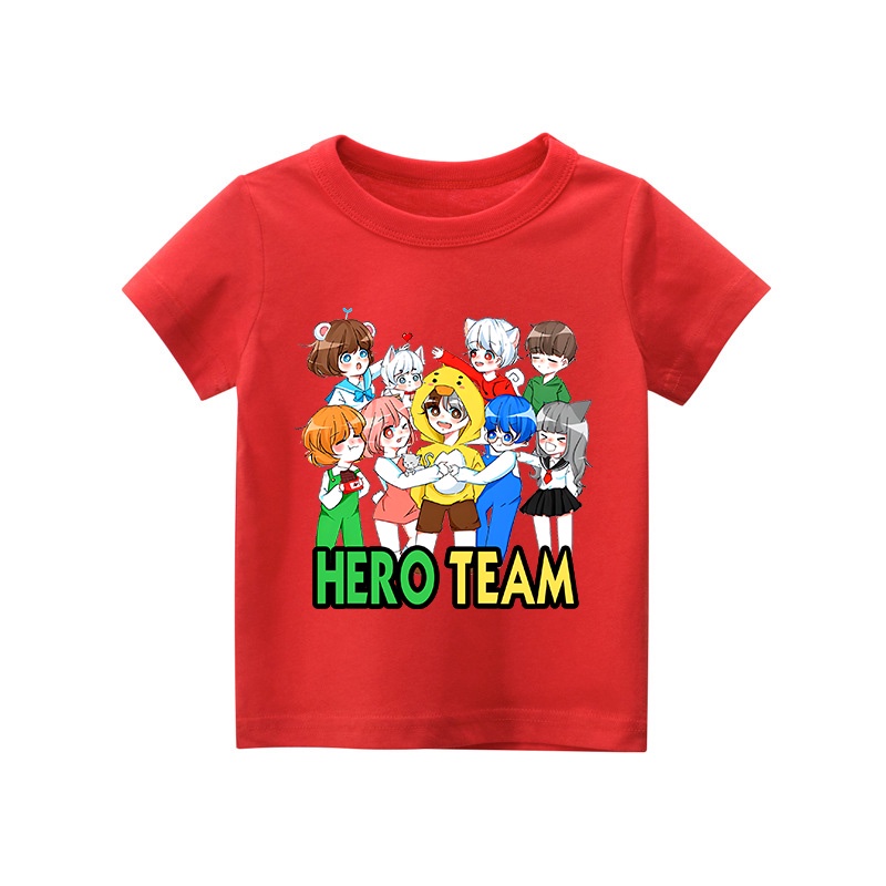 Áo thun trẻ em HERO TEAM 6, 8 màu áo, đầy đủ size có big size, MÀU KHÁC NHẮN TIN SHOP