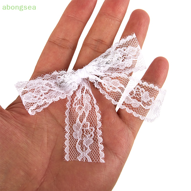 Kẹp Tóc Đính Nơ Ren Trắng Phong Cách Lolita Nhật Bản Dễ Thương