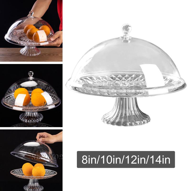 Set 2 Đĩa Đựng Bánh Kèm Nắp Đậy Dày Dặn 8in Tiện Dụng Cho Nhà Bếp