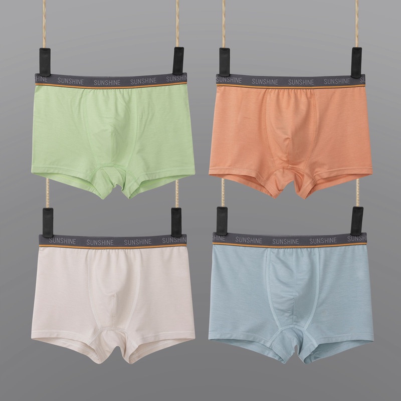 Set 4 Quần Lót Boxer Thoáng Khí Cho Bé Trai