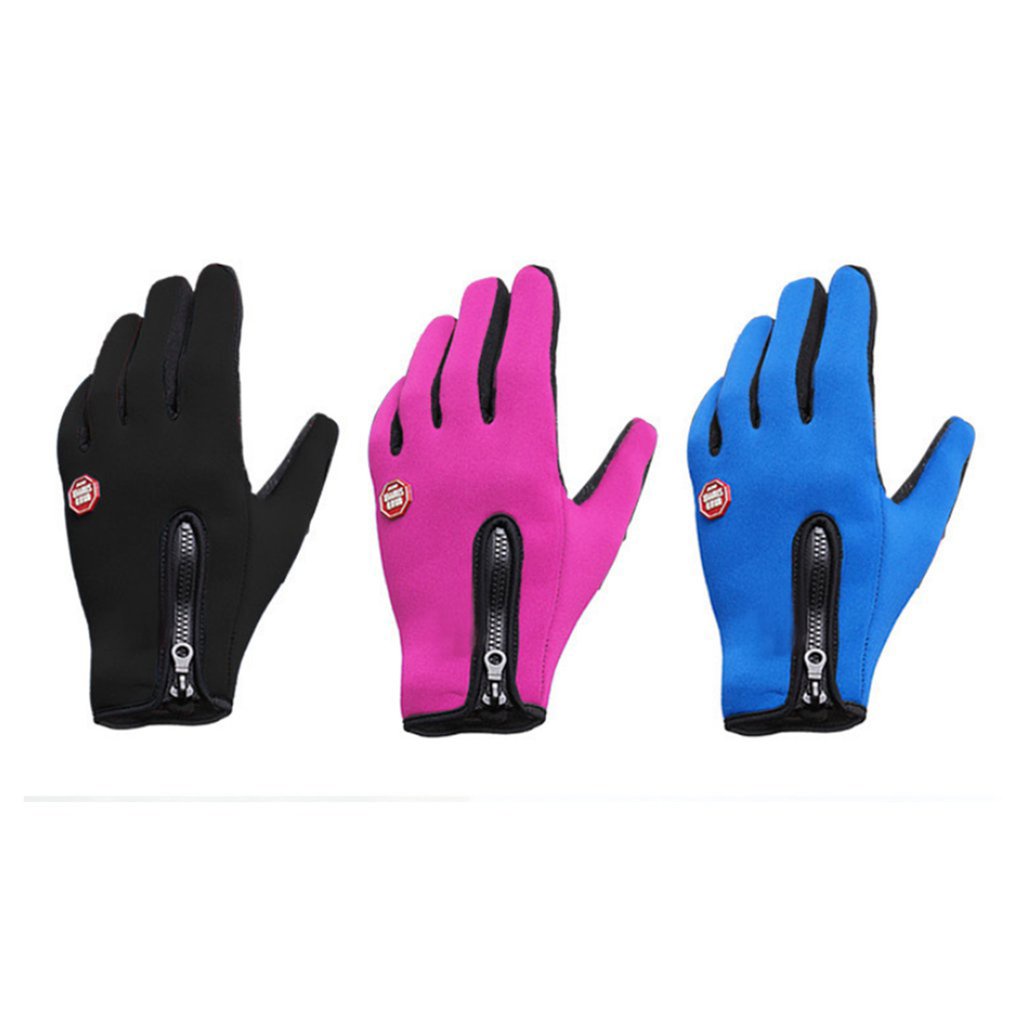 Outdoor Gloves Men'S Women'S Sports Winter Windproof And Waterproof Riding Glovesm Zipper [Q/12]