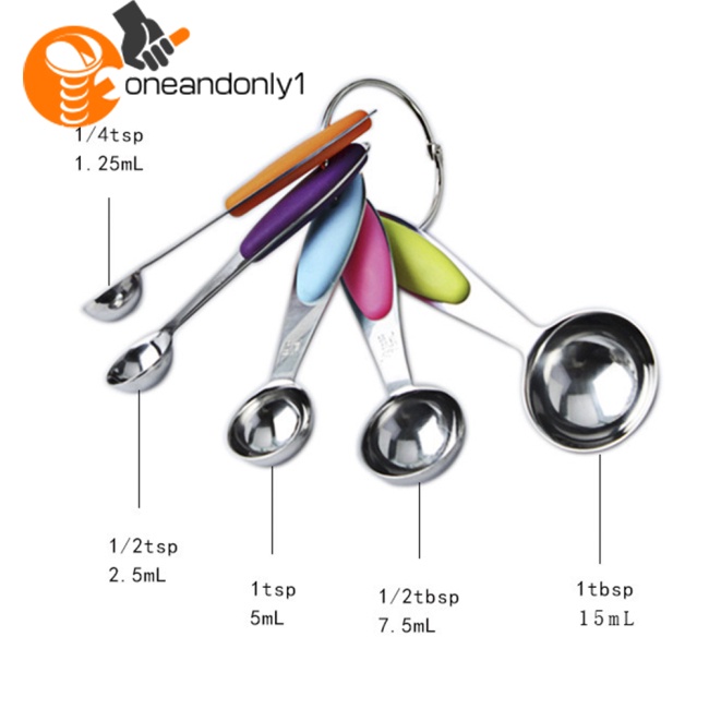 Bộ 10 Muỗng Đo Lường Bằng Thép Không Gỉ Cách Nhiệt Chống Trượt Tiện Dụng