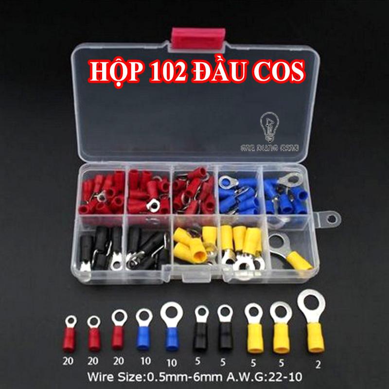 Hộp 102, 280 đầu cos tròn RV chống cháy, an toàn, dẫn điện tốt