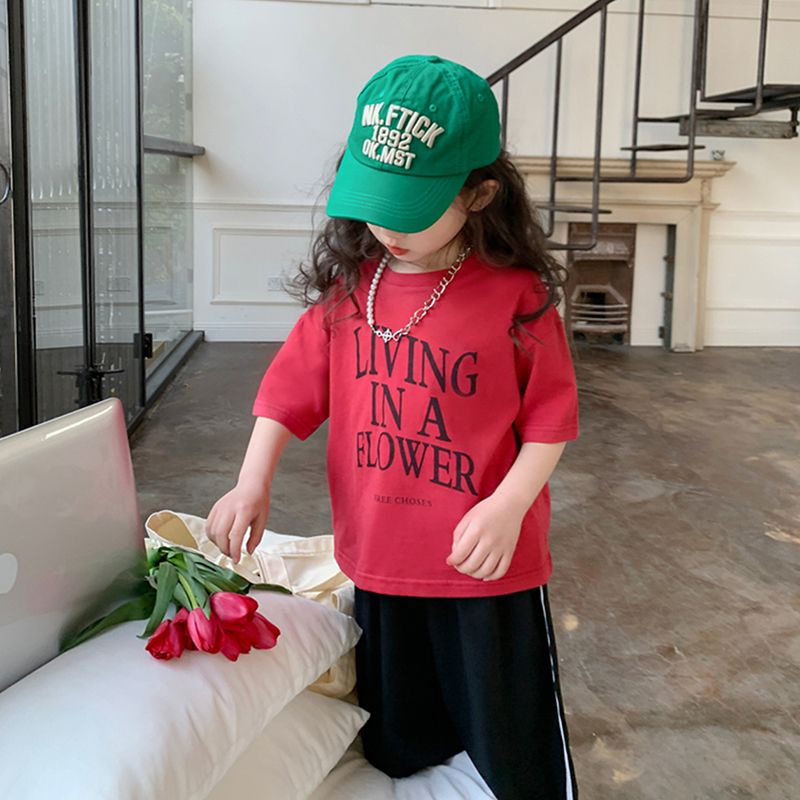 Áo Thun 100% Cotton Tay Ngắn In Họa Tiết Thời Trang Xuân Hè Dành Cho Bé Gái