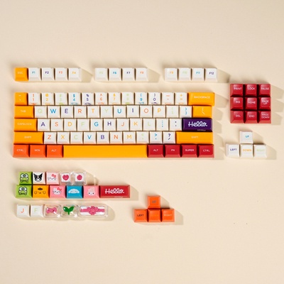 Bộ keycap SA Colourful Dream tráng men siêu đẹp | Nút bàn phím cơ | Profile SA