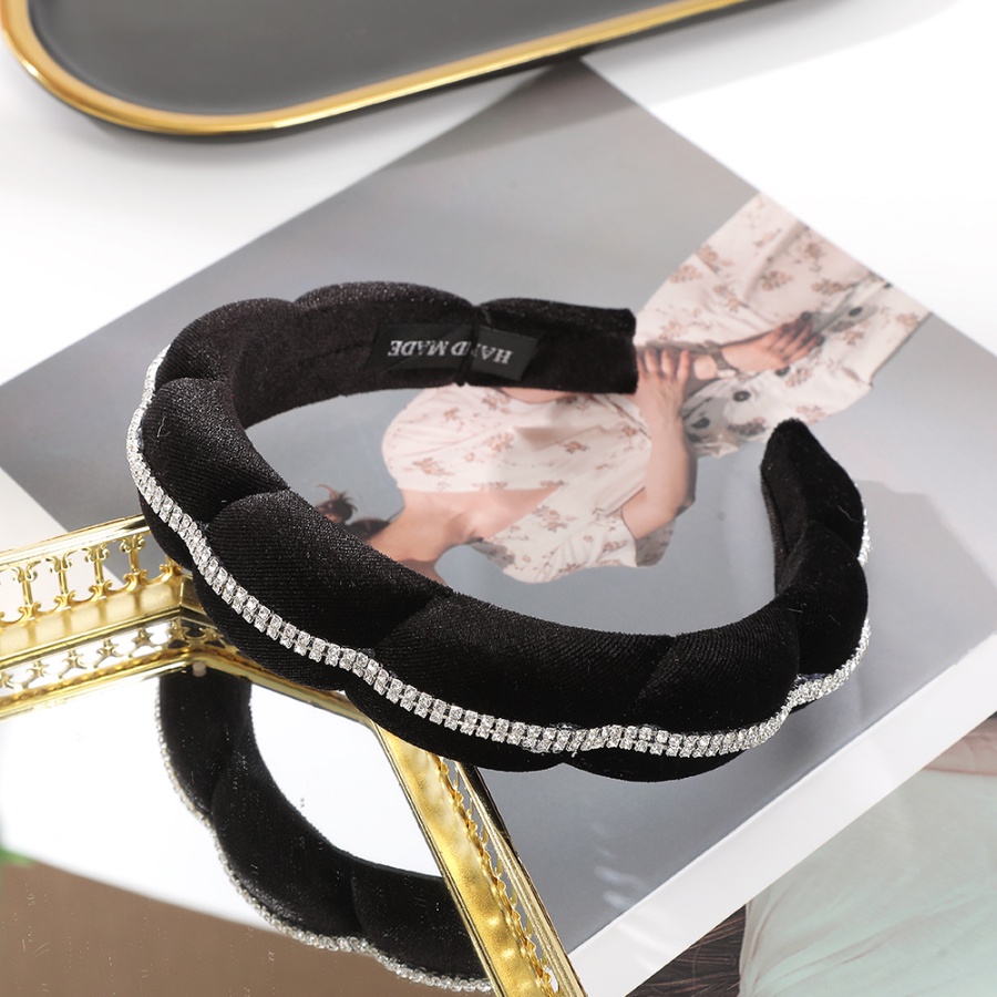 Băng Đô Nhung Đính Đá Thời Trang Hàn Quốc Cho Nữ