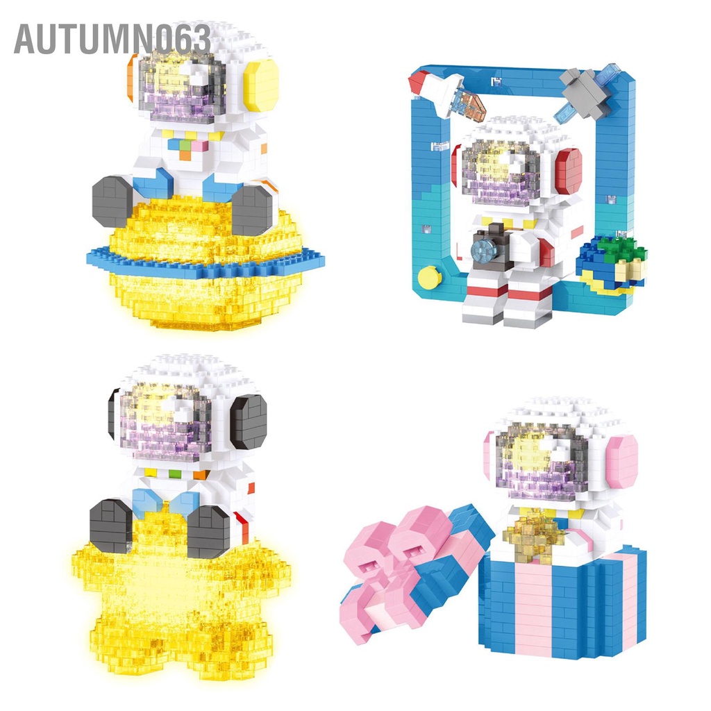 Autumn063 Phi Hành Gia Khối Xây Dựng Với Ánh Sáng Cắn Chặt Kết Nối Êm Ái Đồ Chơi Tinh Tế Cho Trẻ Em