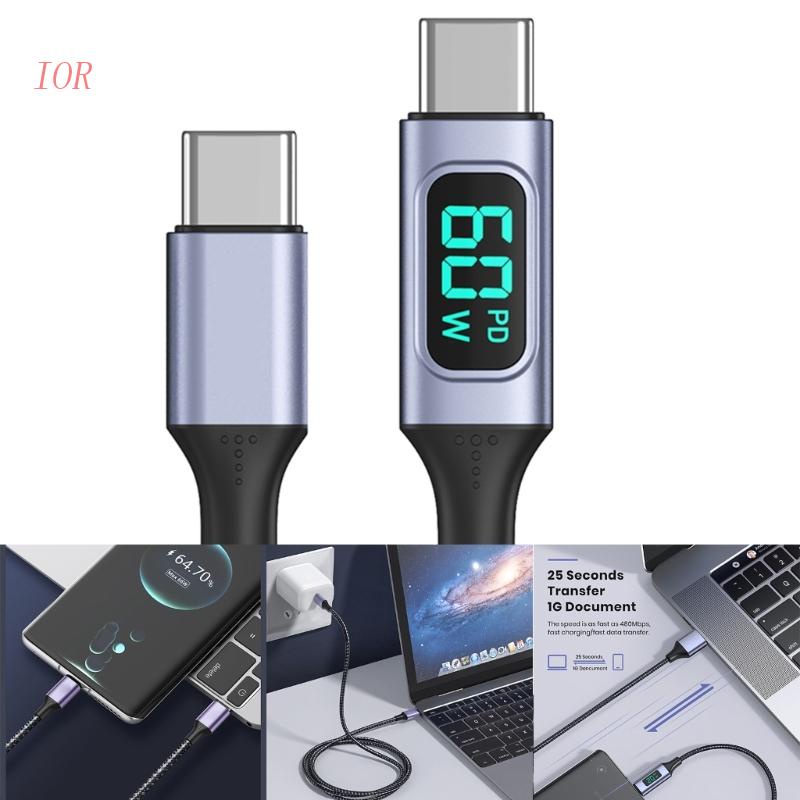Cáp Sạc Nhanh PD100W Chuyển Đổi USB Type-C Sang USB-C 5A 480Mbps 1M 3.3f Chất Lượng Cao