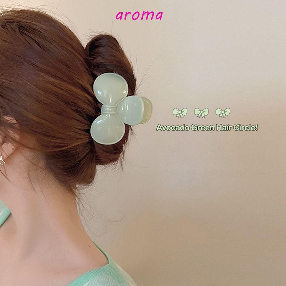 Kẹp Tóc Hình Nơ Cỡ Lớn Màu Kem Dễ Thương Cho Nữ