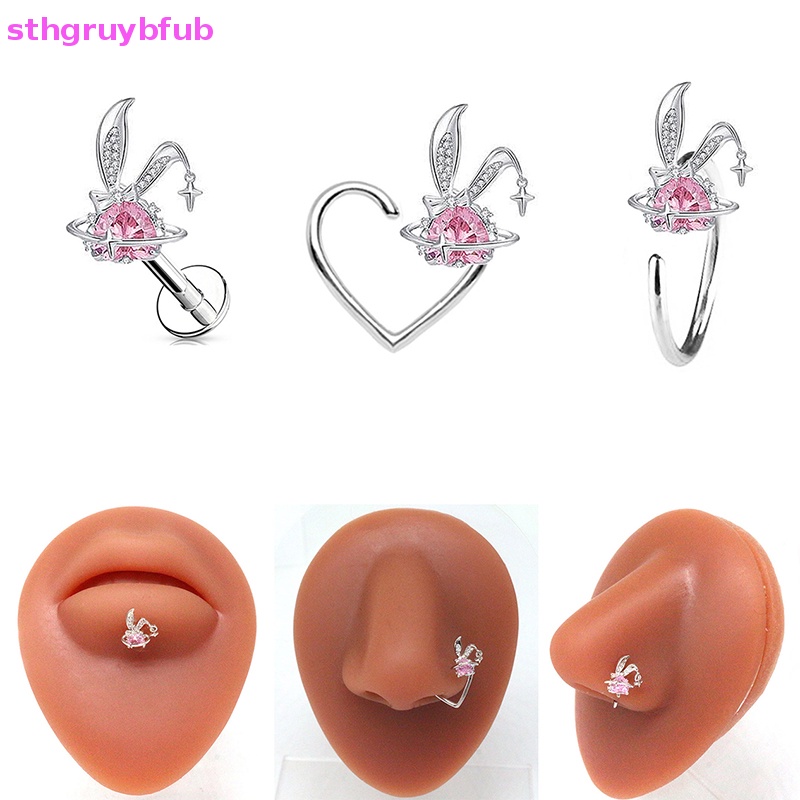 Khuyên Xỏ Rốn Hình Thỏ Hồng Thời Trang