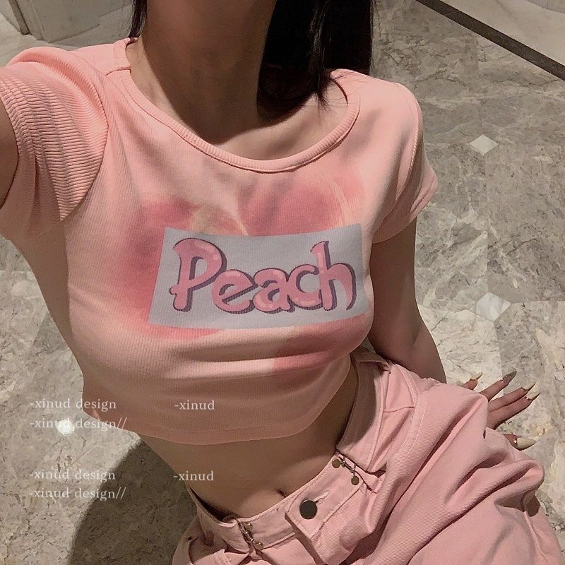 Áo Thun Tay Ngắn Dáng Ôm Thời Trang Mùa Hè 2023 Phong Cách Nhật Bản Cho Nữ