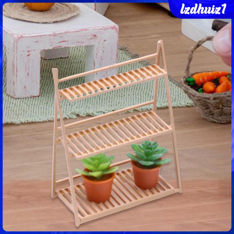 Giá Đỡ Hoa 3 Tầng Trang Trí Nội Thất Cho Nhà Búp Bê