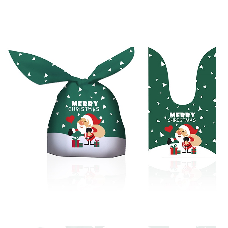 Set 50 Túi Đựng Bánh Quy Hình Tai Thỏ Xinh Xắn