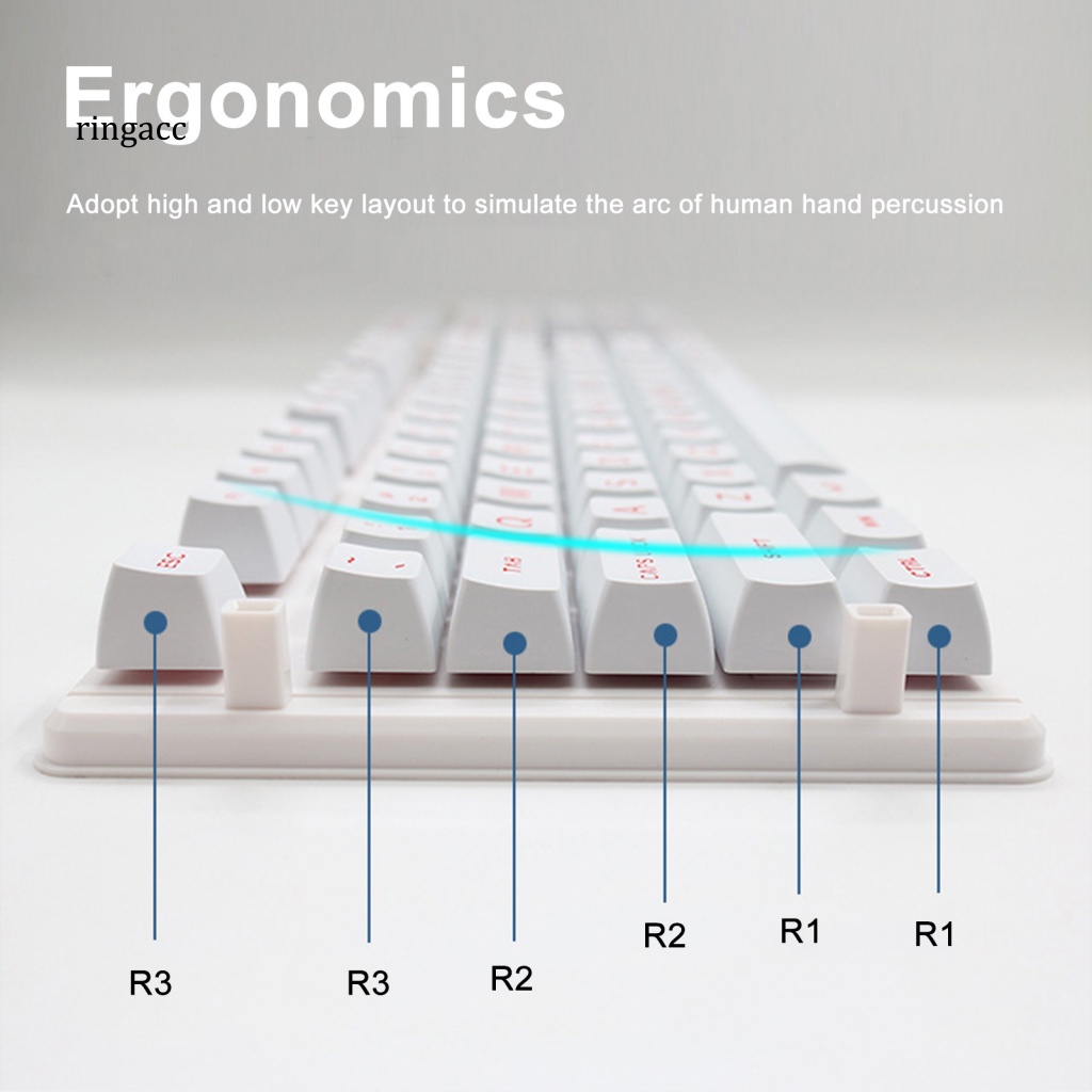 Bộ 108 Nắp Nhựa ABS Màu Sắc Trơn Thay Thế Cho Bàn Phím Cơ RGA