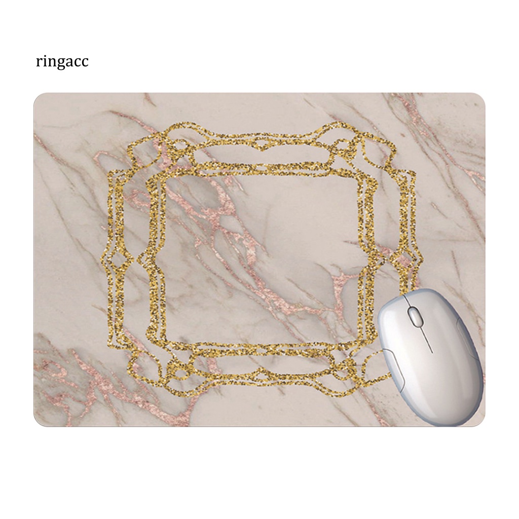 Tấm Lót Chuột Cao Su Mềm Chống Trượt Họa Tiết Cẩm Thạch RGA Màu Vàng Kim Dành Cho Chơi Game