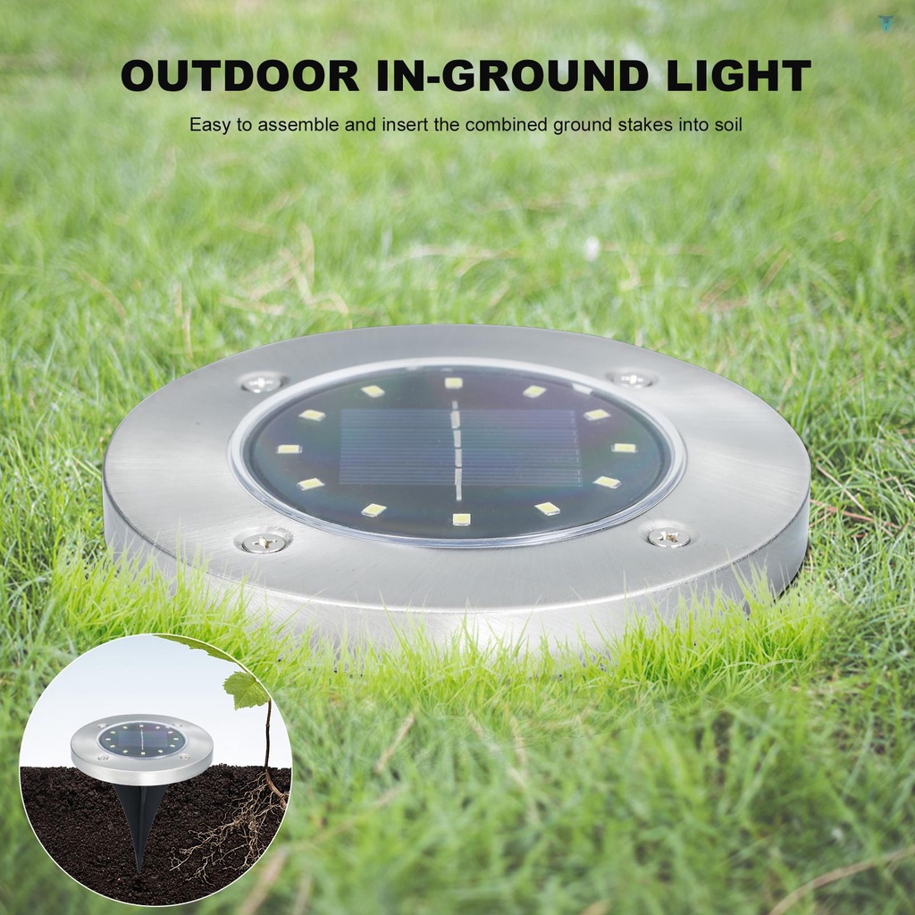 Đèn LED 12 Bóng Sử Dụng Năng Lượng Mặt Trời Chống Thấm Nước Trang Trí Lối Đi Sân Vườn