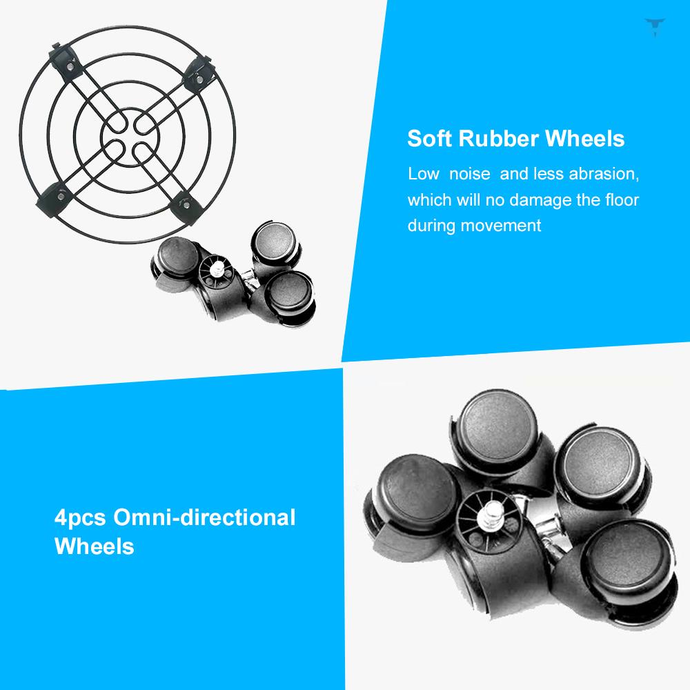 Yula) Giá Đỡ Chậu Cây Có Bánh Xe Lăn Bằng Thép Kim Loại Có Thể Di Chuyển Được Đa Hướng Cho Hoa Và Cây