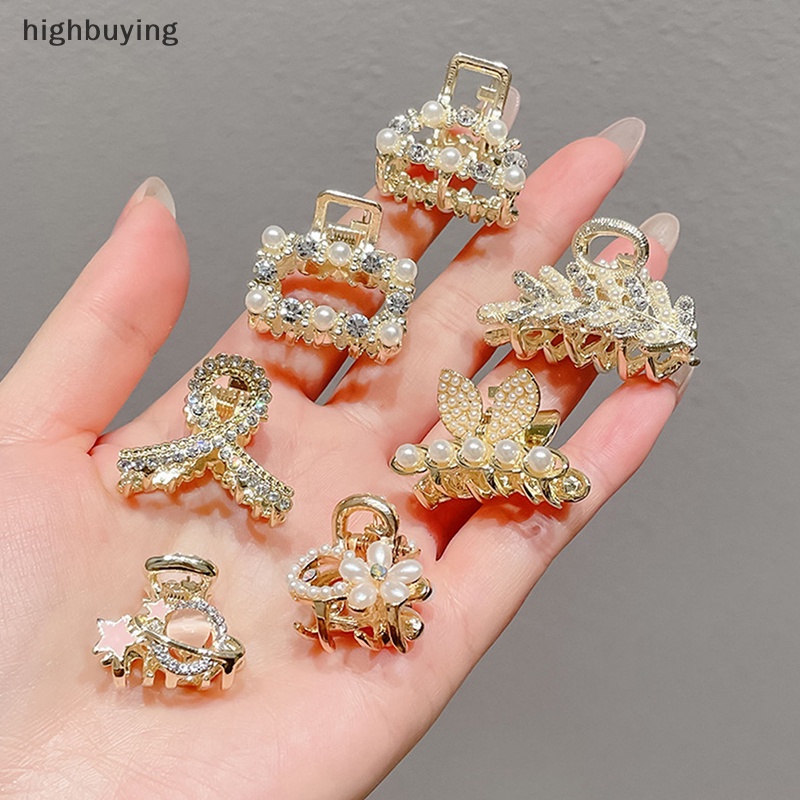 Kẹp Tóc Càng Cua Nhỏ Đính Đá Phong Cách Retro Cho Nữ