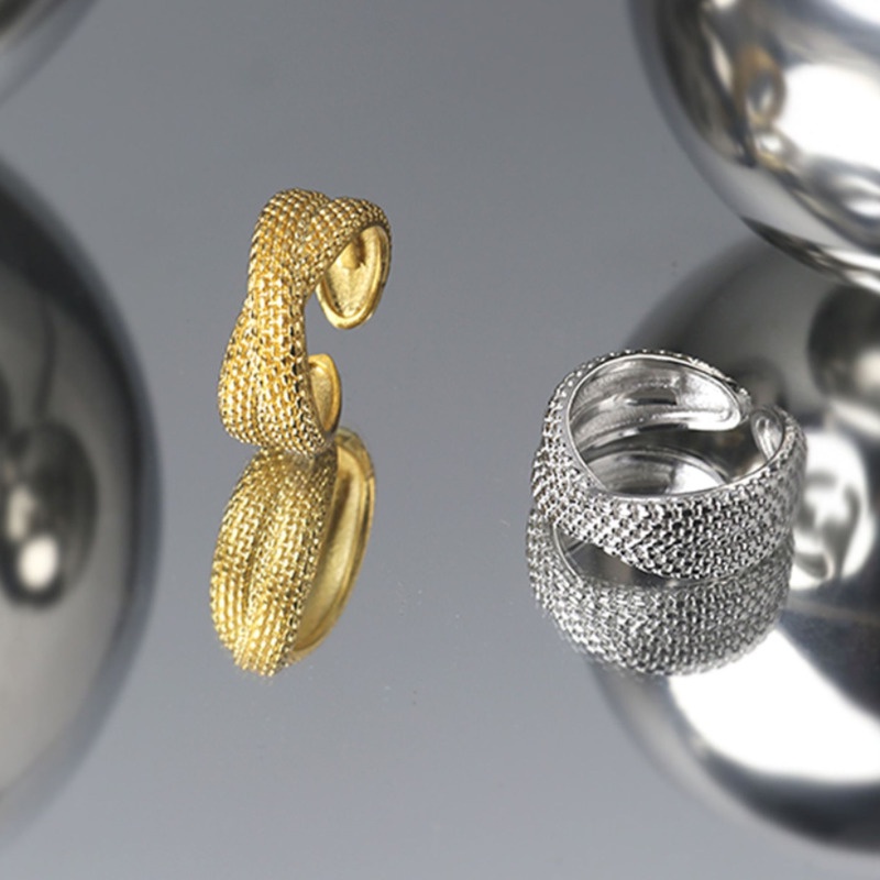 Nhẫn Dây Xích Chéo Thiết Kế Hợp Thời Trang Phong Cách Hàn Quốc Cho niche Tối Giản ins. Nhẫn Hở Đeo Ngón Trỏ Cá Tính Đa Năng Cho Nam Nữ