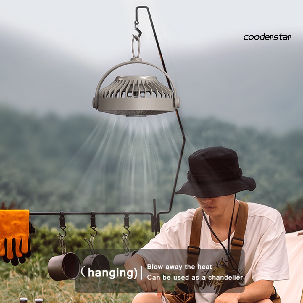 1 Bộ Quạt Làm Mát Mini Không Dây 3 Tốc Độ 2000mAh Bằng ABS Có Đèn Ban Đêm