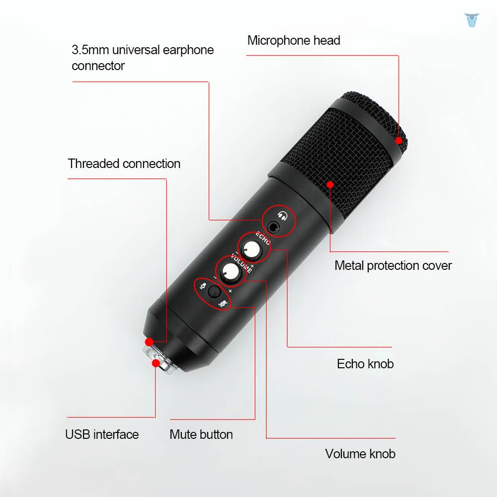 Micro Yula) K8 USB Thu Âm Phát Sóng Trực Tiếp Dành Cho Phát Thanh / Phát Trực Tiếp