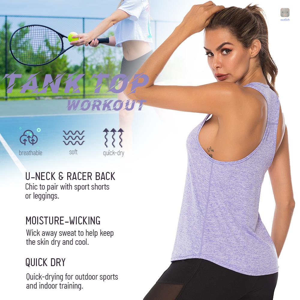 Áo Tank Top Thể Thao Sát Nách Màu Trơn Lưng Khô Thoáng Nhanh Thời Trang Cho Bạn Gái