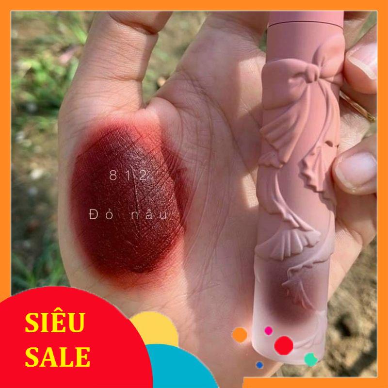 Son nội địa trung nơ hồng MAFFIC A06 A12 đỏ nâu cam đất đỏ cam đỏ đất lên màu đẹp ,chất son an toàn
