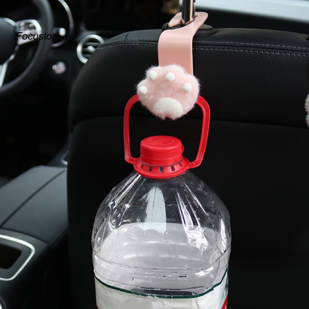 Set 2 Móc Treo Đồ Gắn Ghế Sau Xe Hơi Hình Chân Mèo Bằng ABS Tiện Dụng