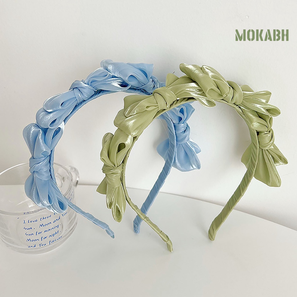 Băng Đô Cài Tóc Bằng Vải Mềm Co Giãn Chống Trượt Màu Trơn Dành Cho Nữ