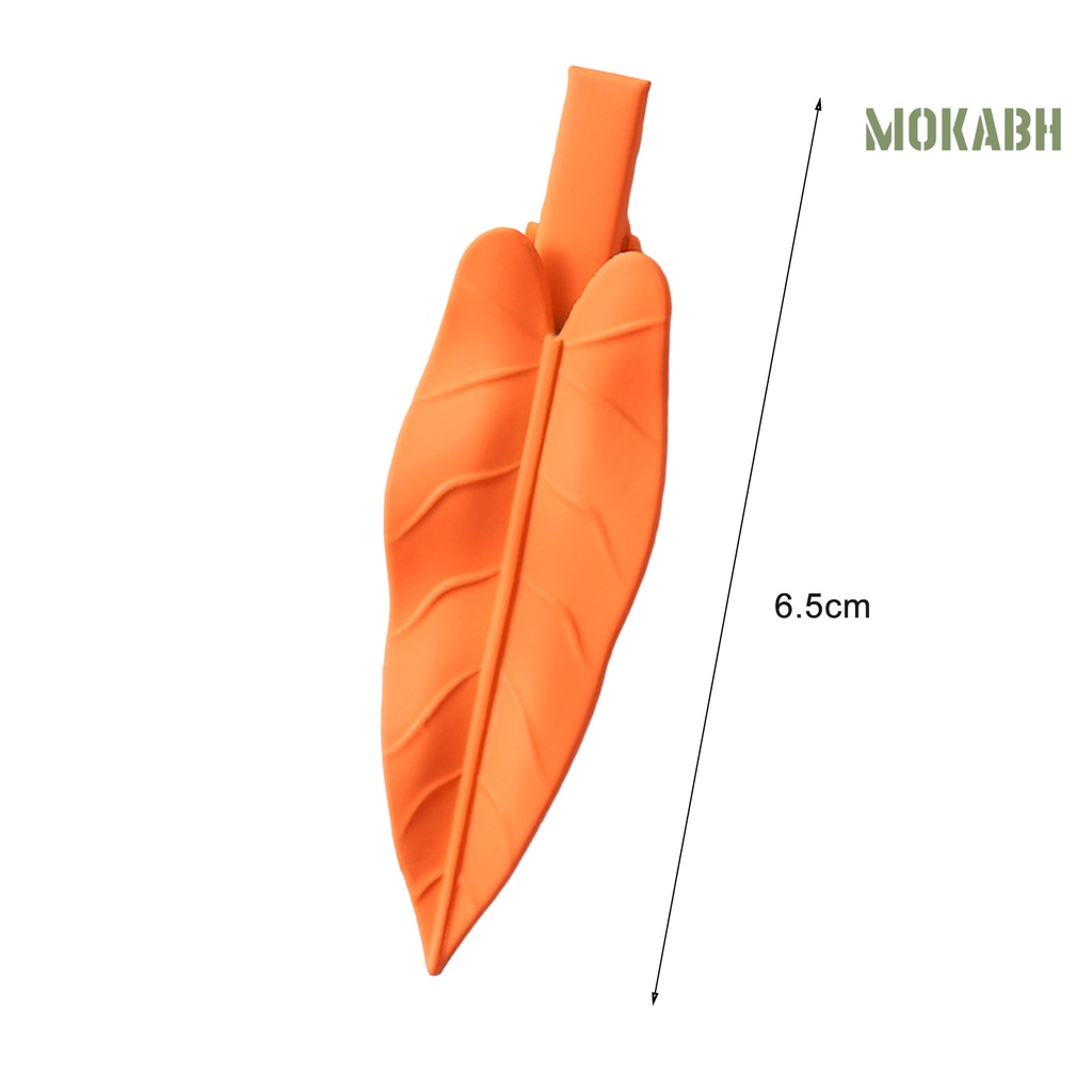Kẹp Tóc Hình Chiếc Lá Hoạt Hình Bằng Chất Liệu Không Gỉ Chống Trầy Xước Dành Cho Nữ