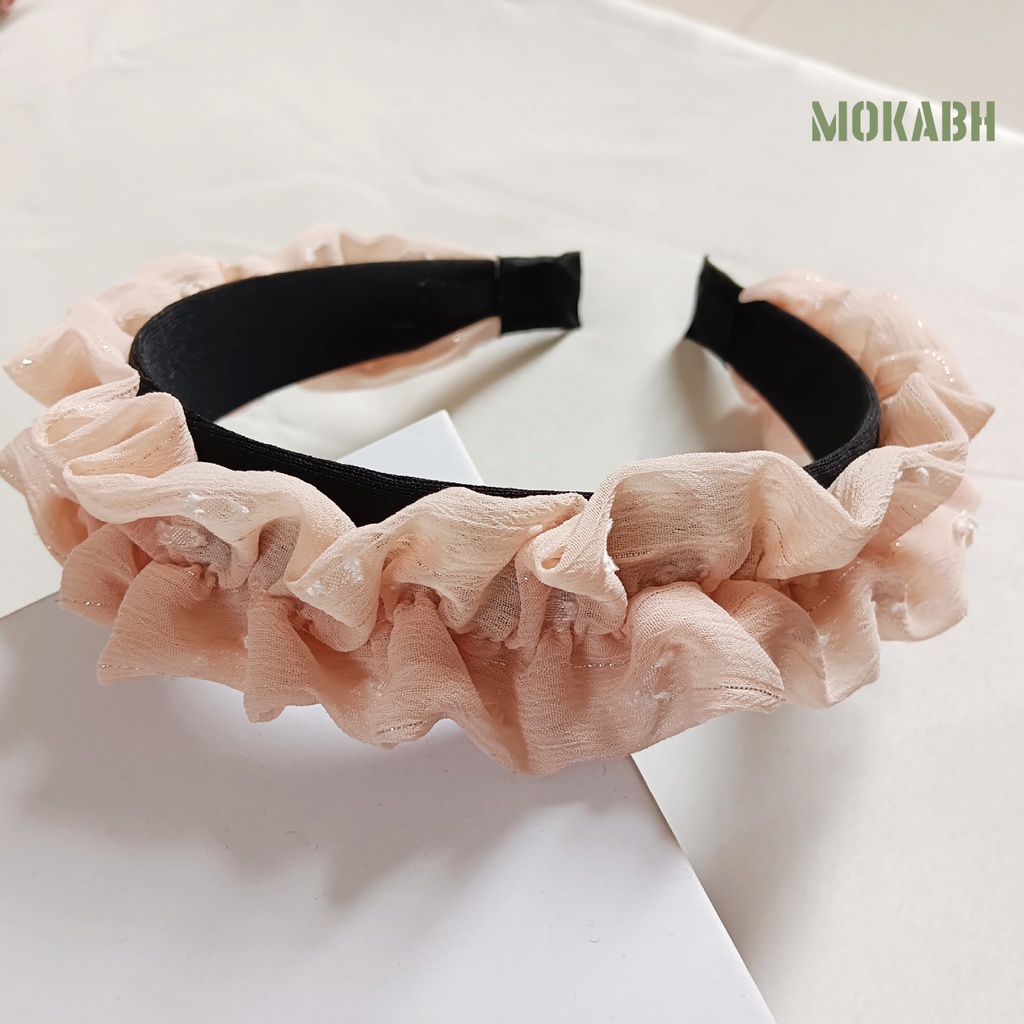 Băng Đô Cài Tóc Màu Trơn Viền Mềm Mại Chống Va Chạm Đa Năng