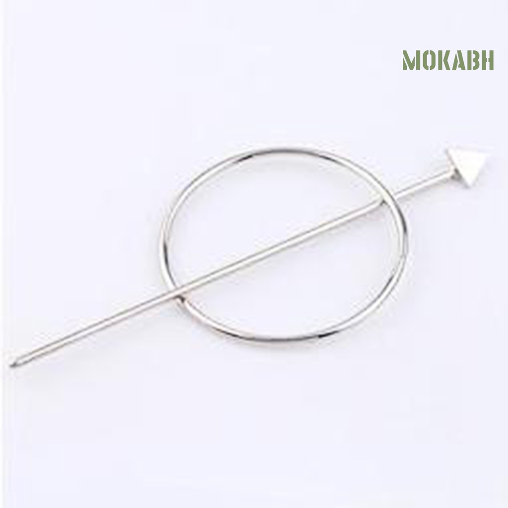 [Mok Abh] Kẹp Tóc Hình Học Thắt Nơ Gọn Nhẹ Dễ Sử Dụng Cho Nữ