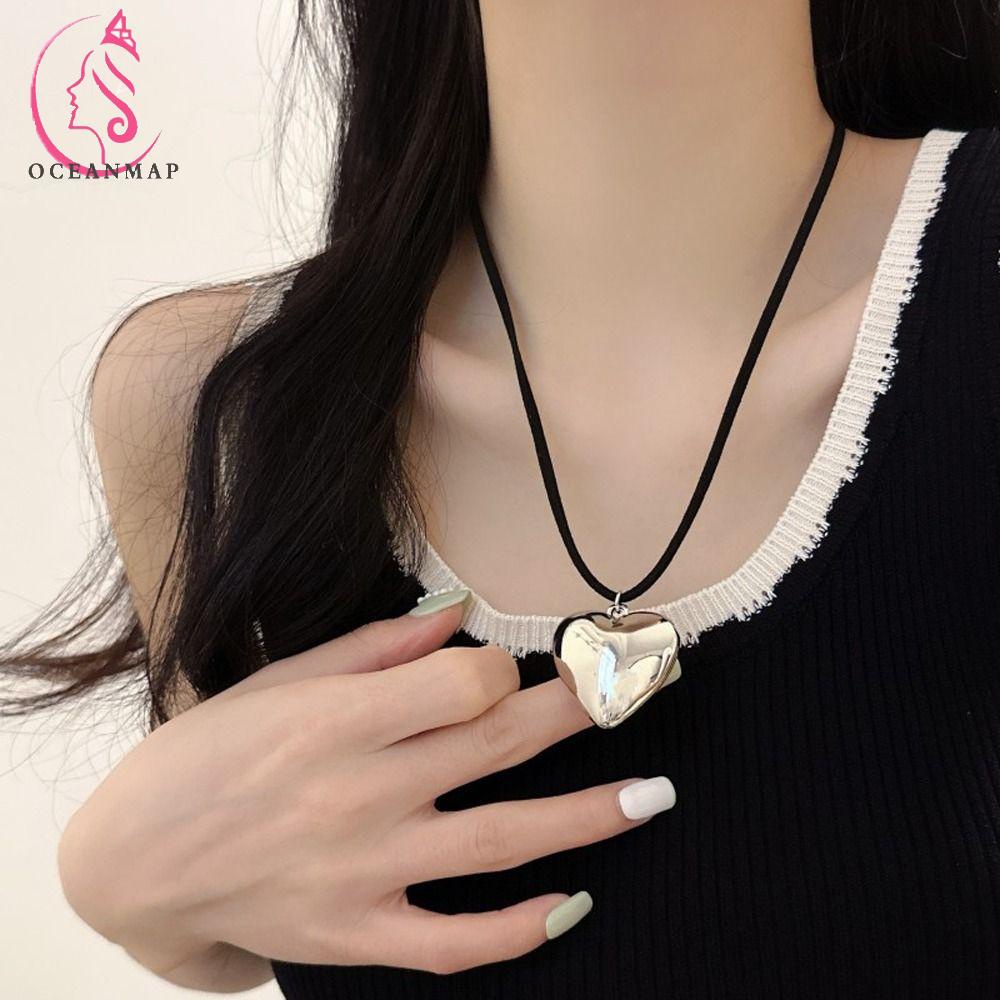 Vòng cổ Mạ Vàng 2K Mặt Hình Trái Tim Đơn Giản Cho Nữ