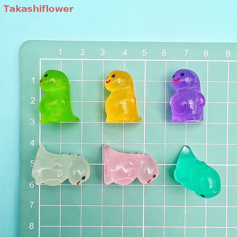 Bộ 5 Mô Hình Khủng Long Mini Bằng Nhựa Phát Sáng Trong Bóng Tối Trang Trí Nhà Búp Bê