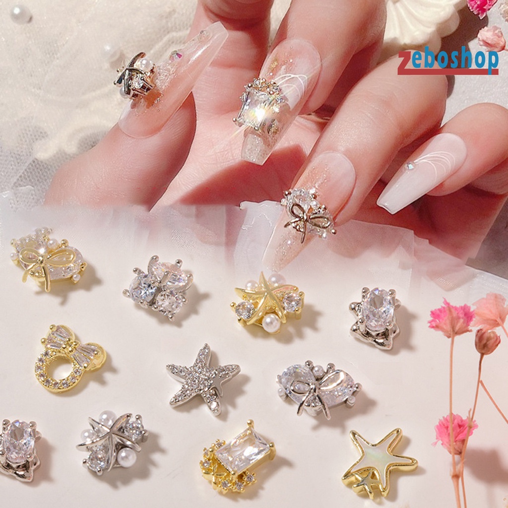 Phụ Kiện Đá Trang Trí Móng Tay Hình Sao Biển Siêu Nhẹ DIY