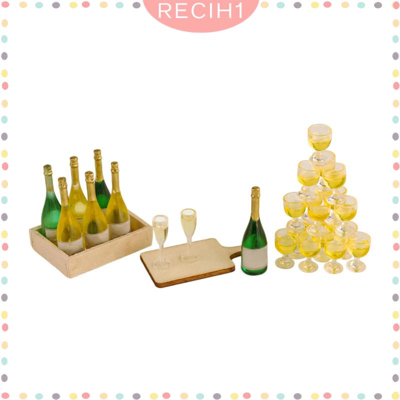 Mô Hình Chai Rượu Champagne Mini Tỉ Lệ 1 / 12 Trang Trí Nhà Búp Bê