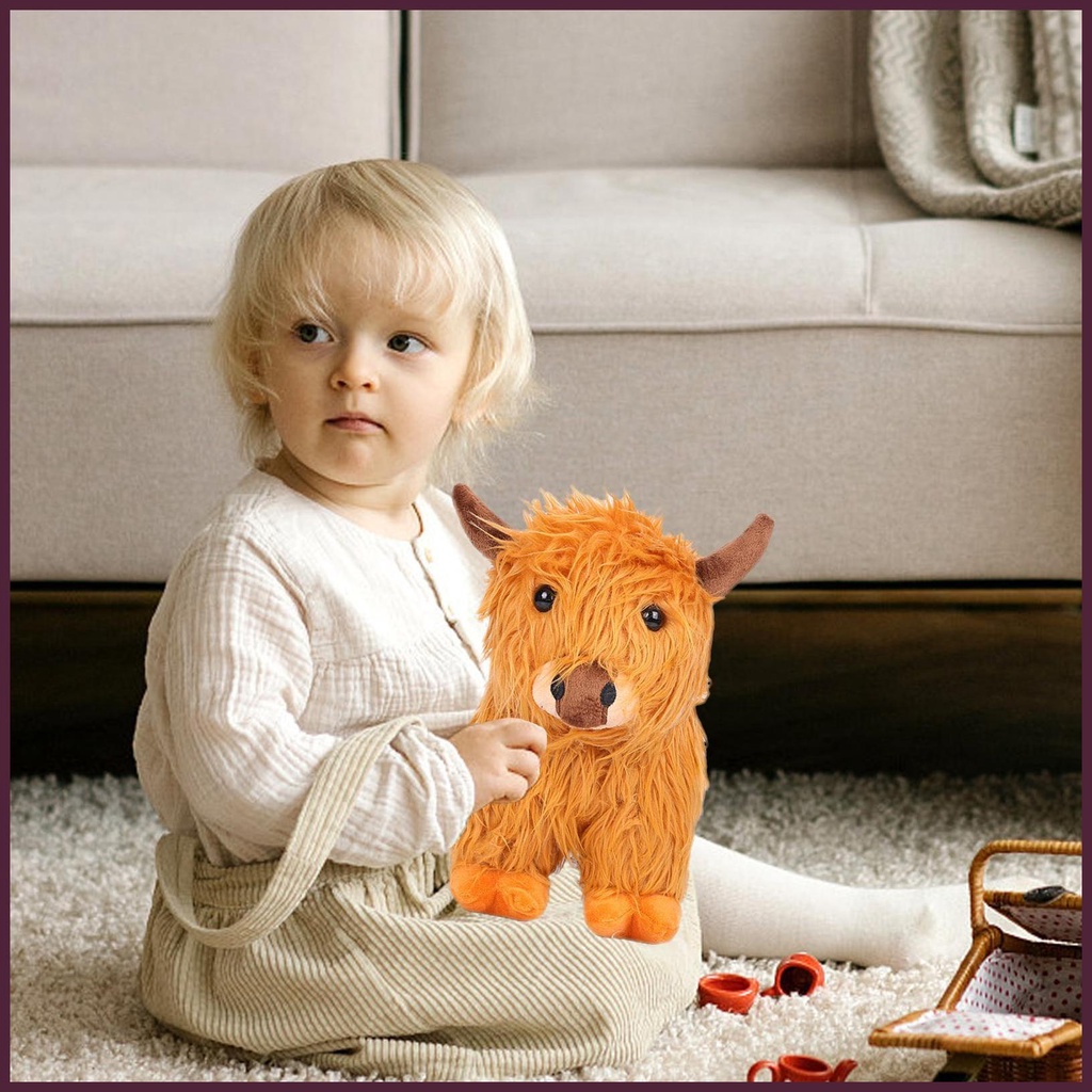 Bò Nhồi Bông 25cm Xinh Xắn Dùng Trong Trang Trí