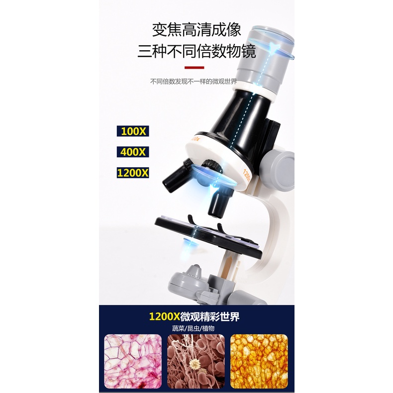 Đồ Chơi Kính Hiển Vi 1200 Lần Sáng Tạo Giáo Dục Sớm Cho Bé