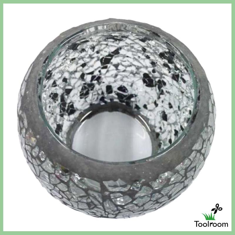 [Toolroom] Giá Đỡ Nến Thủy Tinh Khảm Đá Phong Cách Mosaic Nhẹ Nhàng