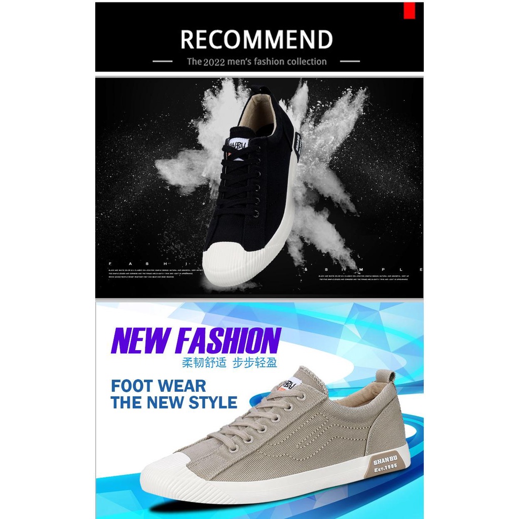 Giày Vải Canvas Thoáng Khí Phong Cách Hàn Quốc Thời Trang Xuân Hè Mới Cho Nam