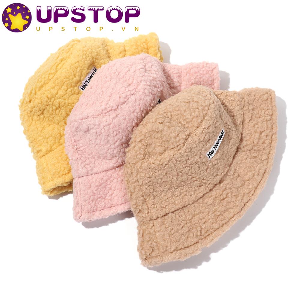 Mũ Bucket Chống Nắng Chất Liệu Cotton Lông Cừu Có Thể Điều Chỉnh Cho Bé
